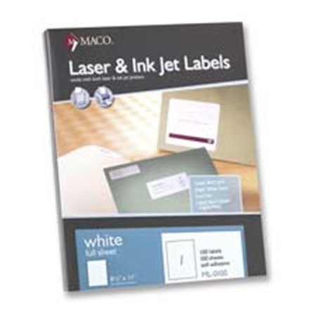 MACO Tag &amp; Label Address Labels- 1in.x2-.63in. White MA463062